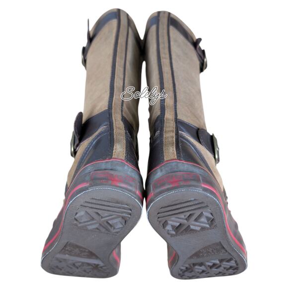 Converse 2005 Star 70 Vintage XXHI Buckle Knee High Suede Sneaker Boot 7 RARE - Picture 11 of 13